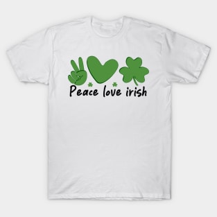 Peace Love Irish T-Shirt